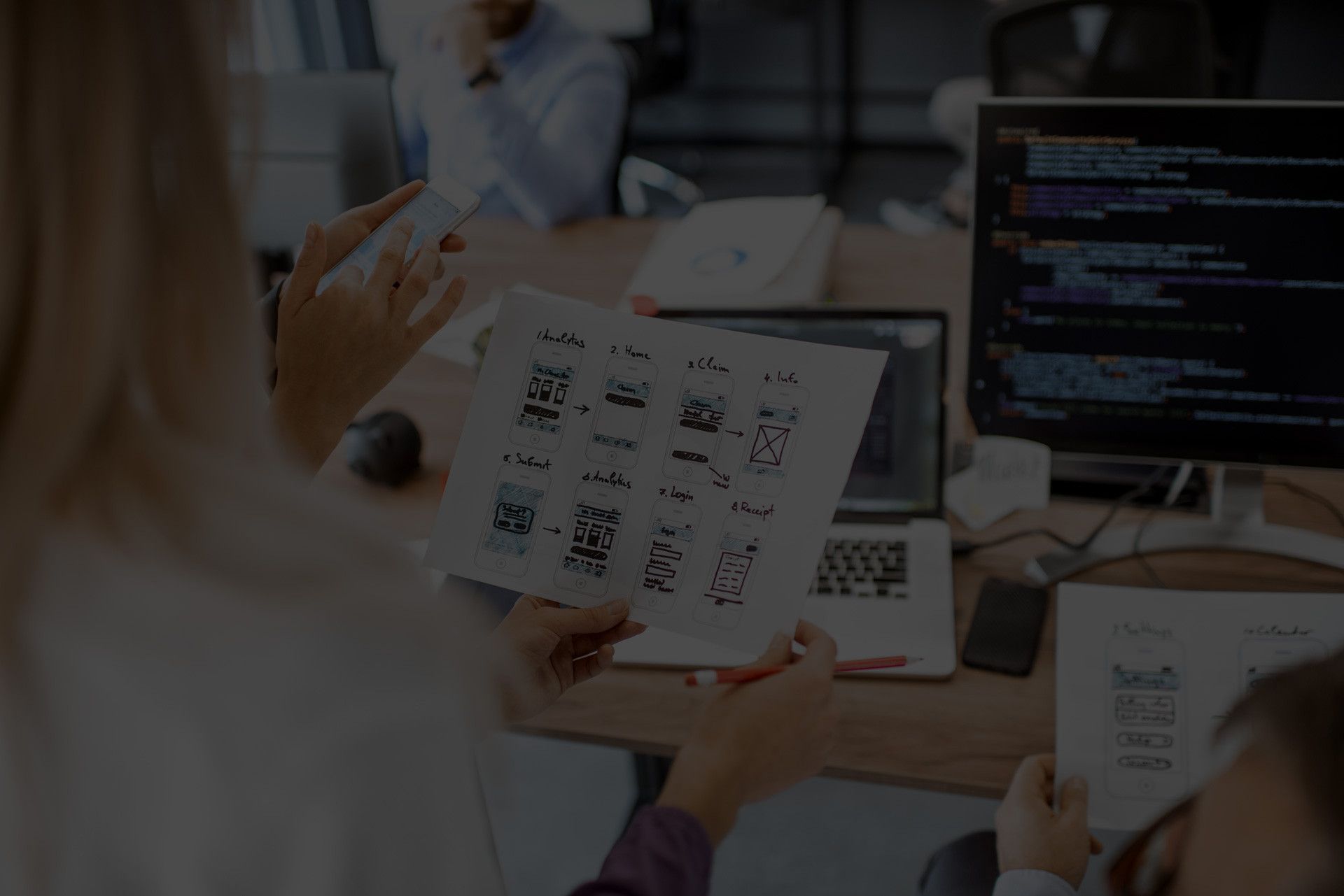 Web Development Team Working Together