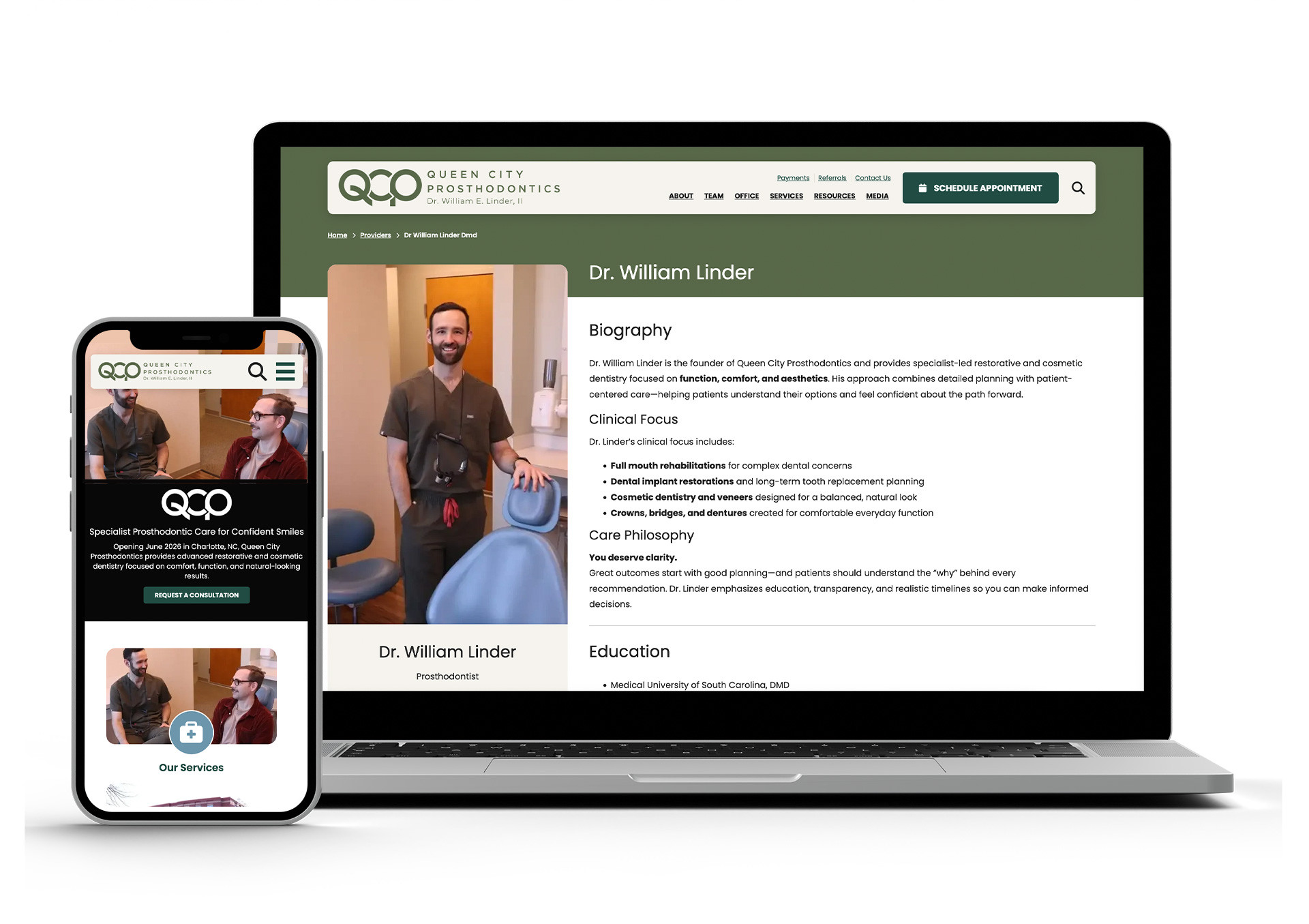 Queen City Prosthodontics website