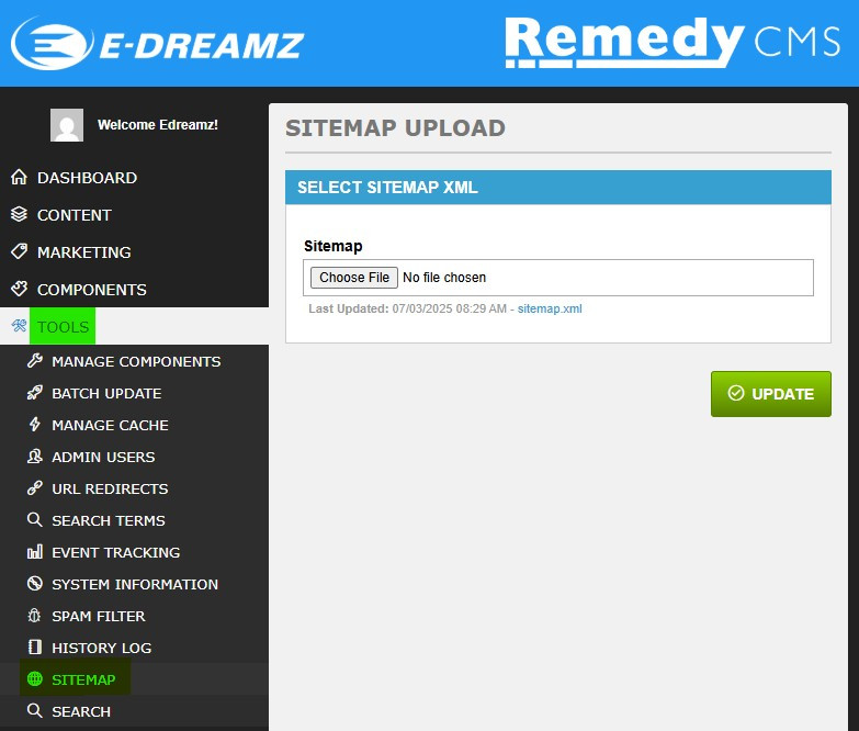 Remedy CMS Sitemap Tool